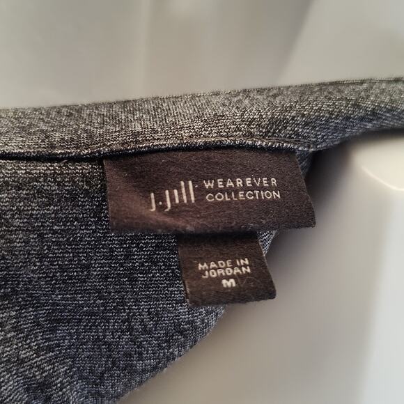 J. Jill Wherever Collection 3/4 Sleeve V-Neck Gray Melange Top, M - Picture 7 of 8